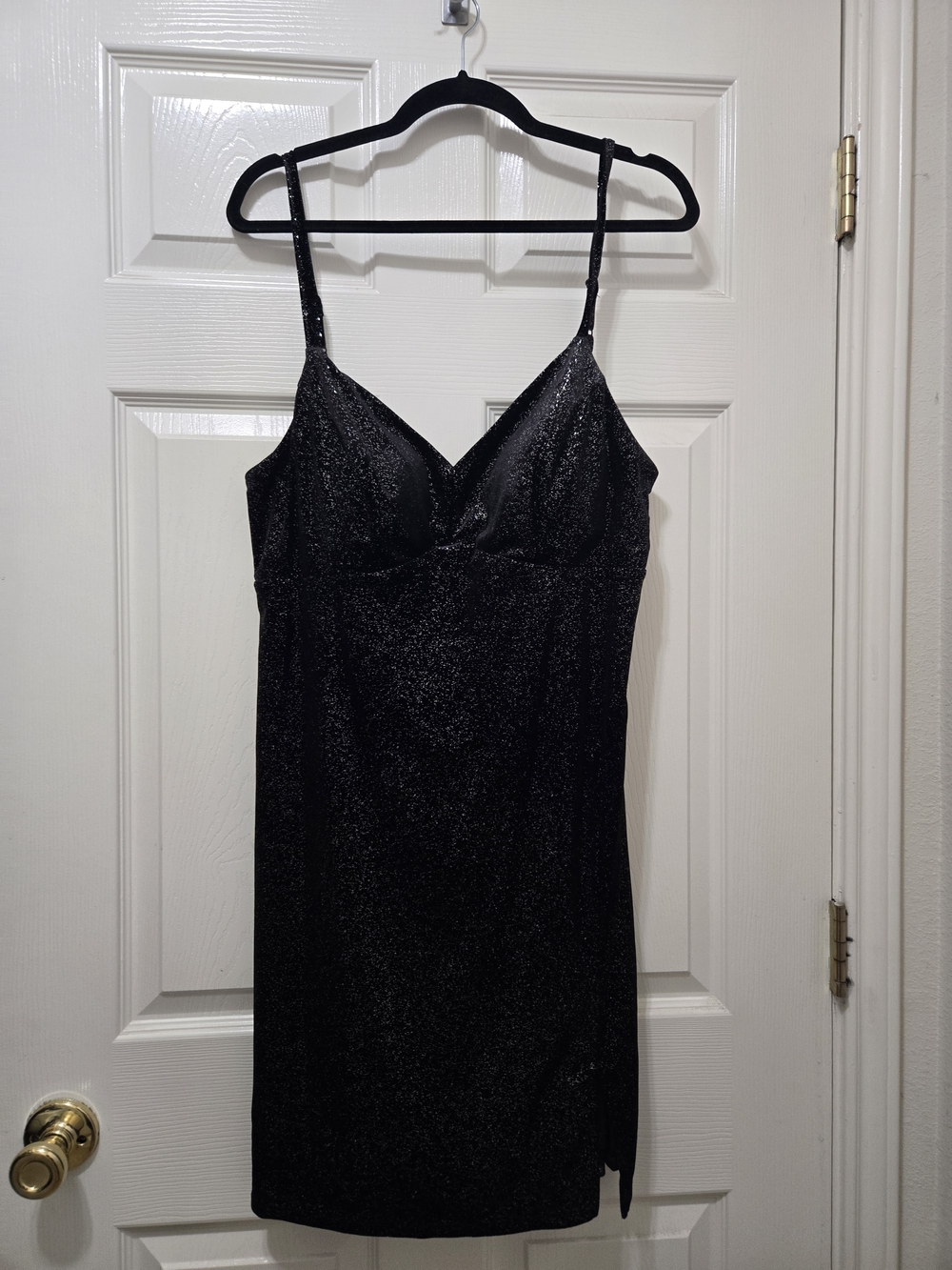 City Studio Black Dress Top with Gold Logo